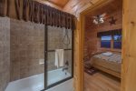 Saddle Lodge - Upper-Level Shared Bathroom from Guest Bedroom 1